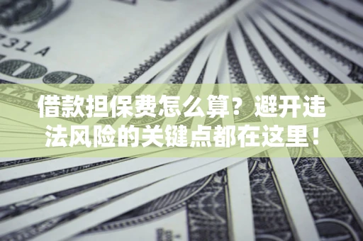 济南借款担保费怎么算？避开违法风险的关键点都在这里！